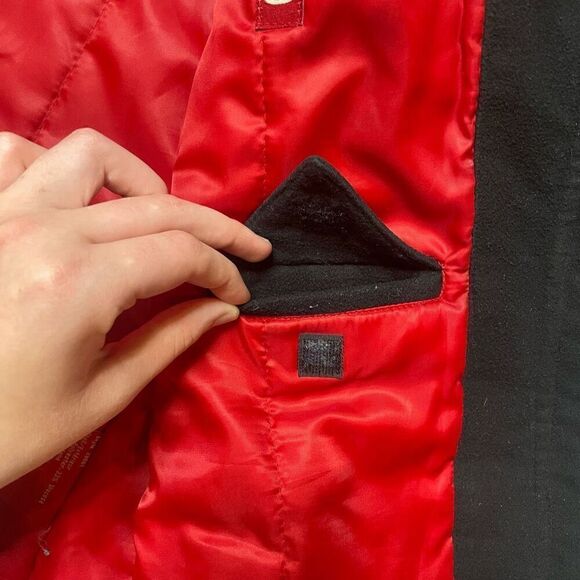 Levis Vintage Trucker Jacket Fleece Men Large Black Mock Neck Full Zip Snap Butt - Picture 6 of 10